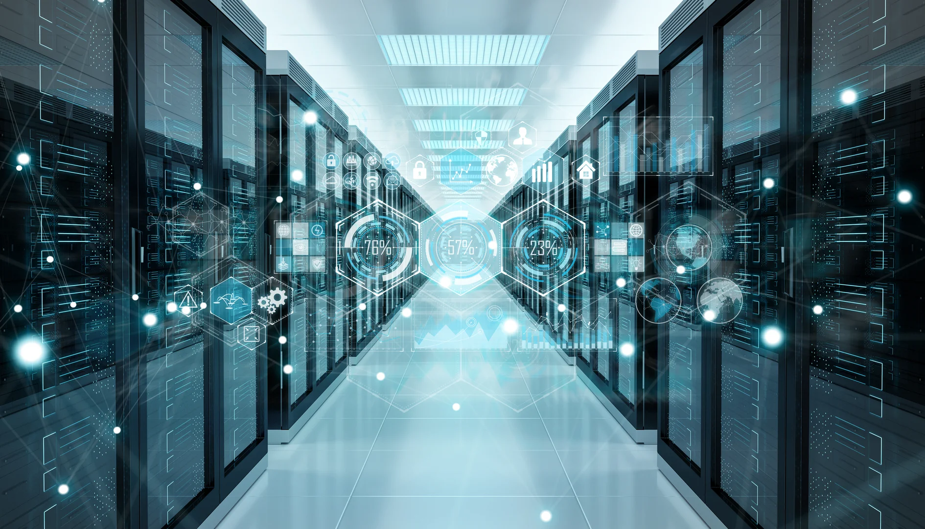 Infrastructures serveurs holographiques et réseaux mondiaux Fast4u
